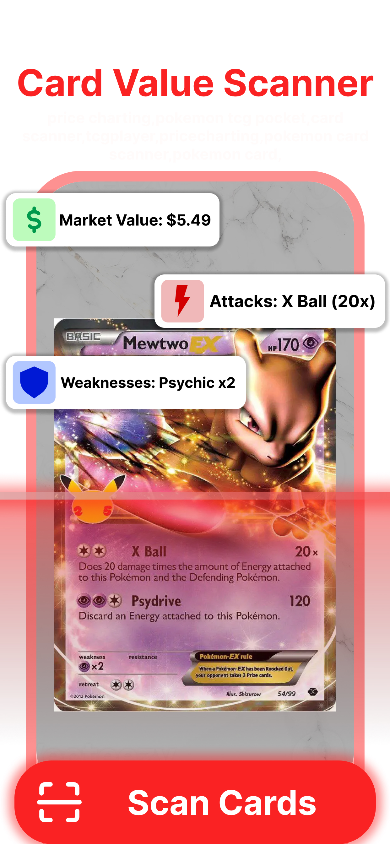 TCG Card Value Scanner Pok mon Card Scanner Price Tracking