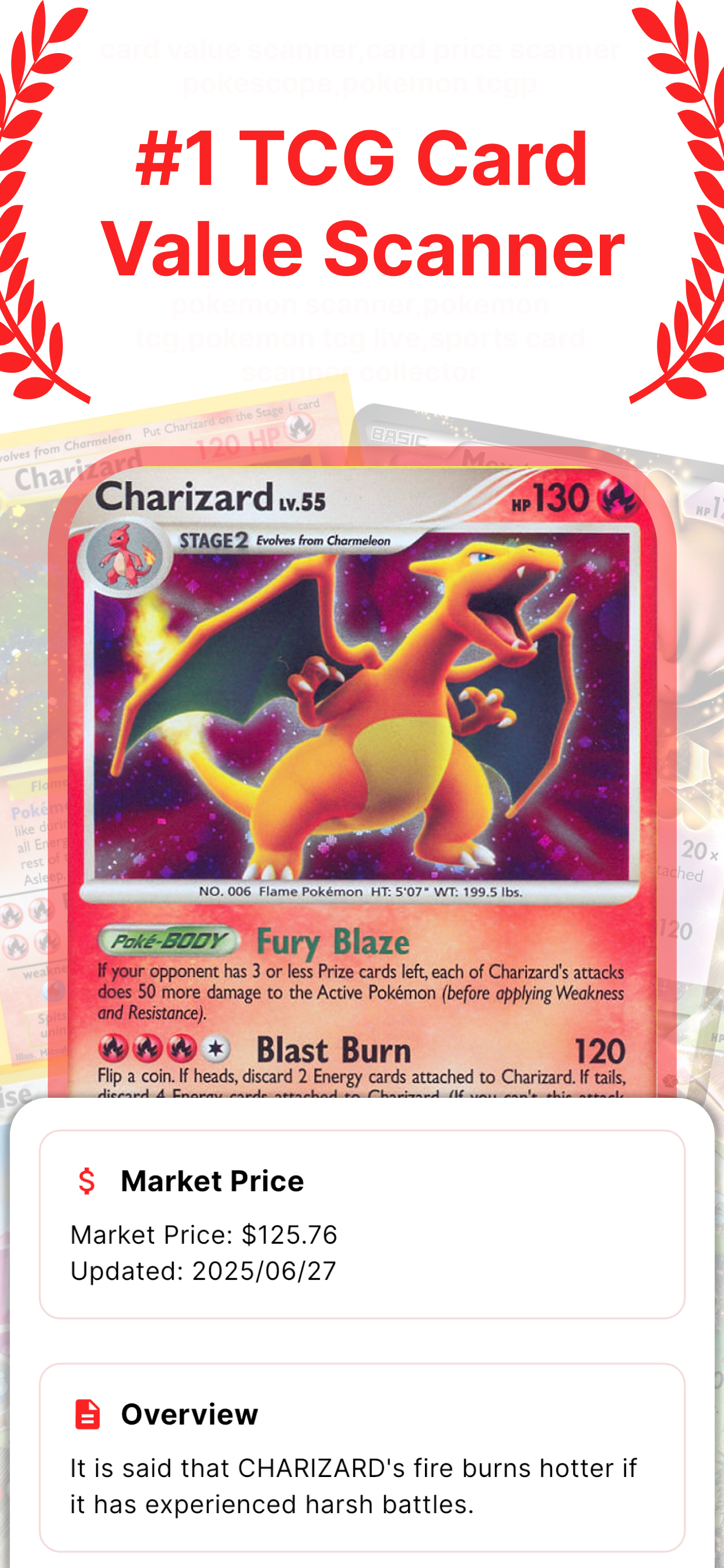 TCG Card Value Scanner Pok mon Card Scanner Price Tracking